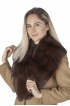Dark brown sable fur collar